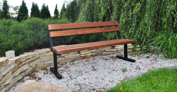 Lavička s opěradlem, délka 150 cm