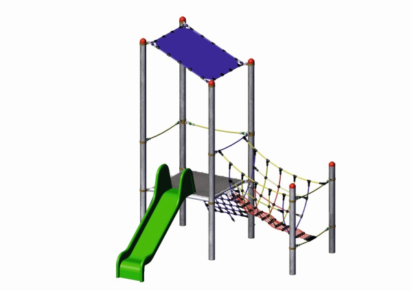 Šplhací prvek se skluzavkou