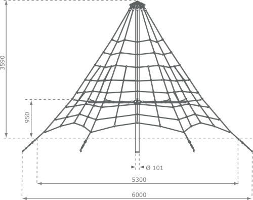 Lanové pyramidy - výška 3,5m