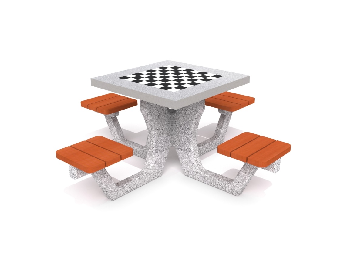 Betonový set "šachy" čtverec